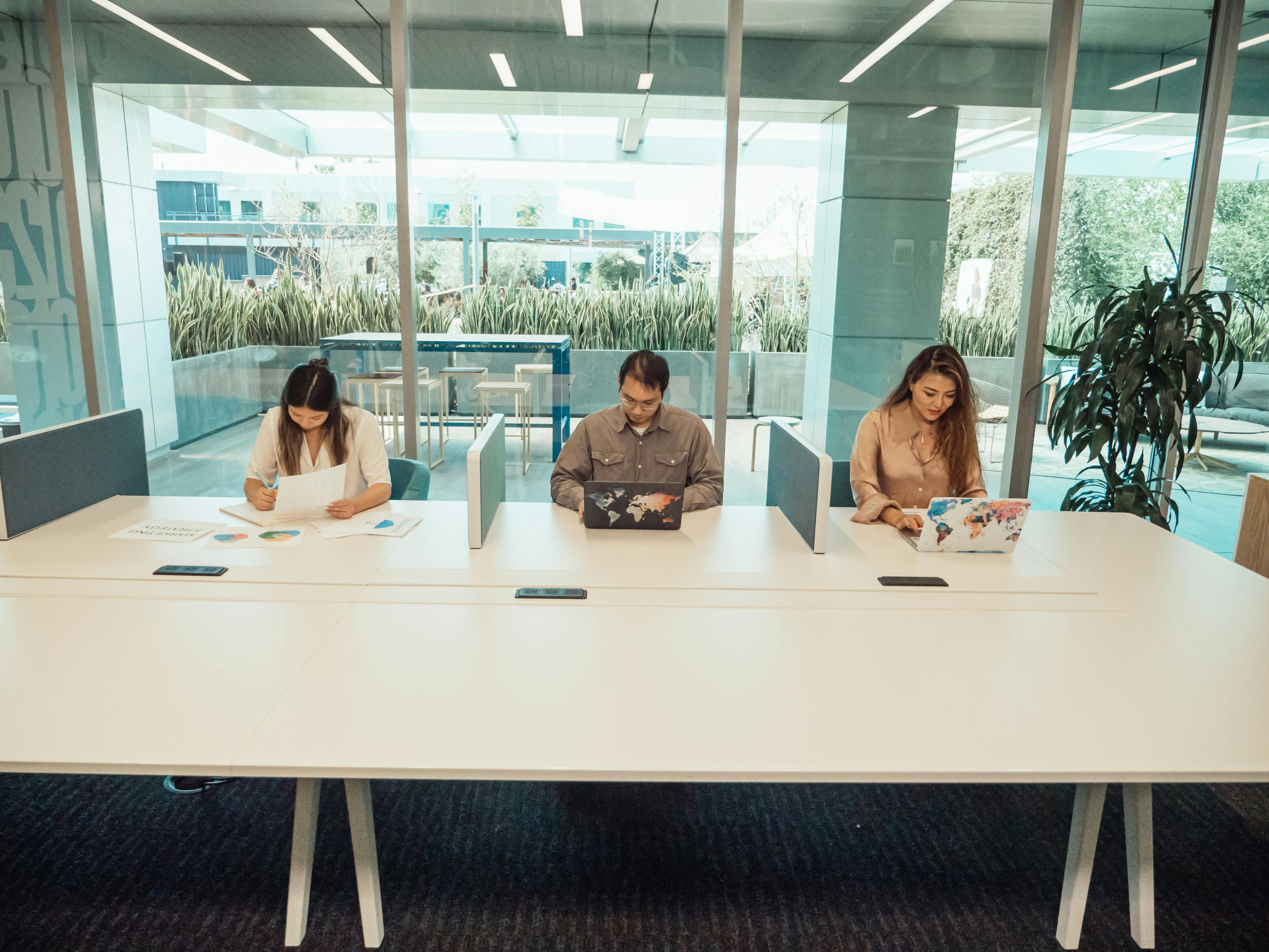 Brand and design review meeting in a warm office.